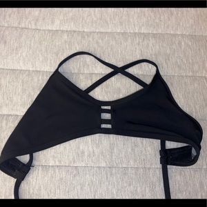 Jolyn Black 3 holed tomcat bikini top